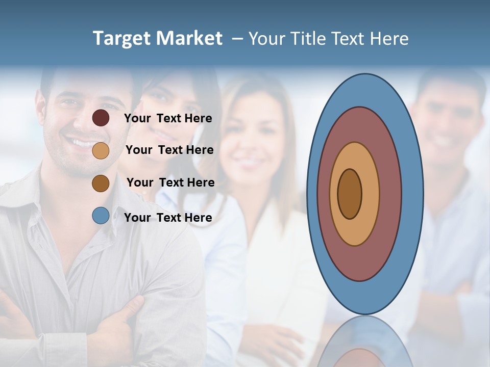 A Group Of People Standing Together In A Row PowerPoint Template