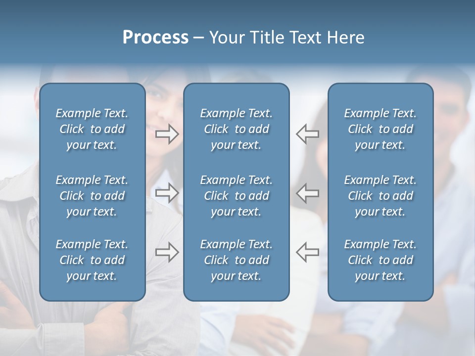 A Group Of People Standing Together In A Row PowerPoint Template