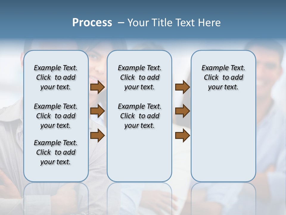 A Group Of People Standing Together In A Row PowerPoint Template