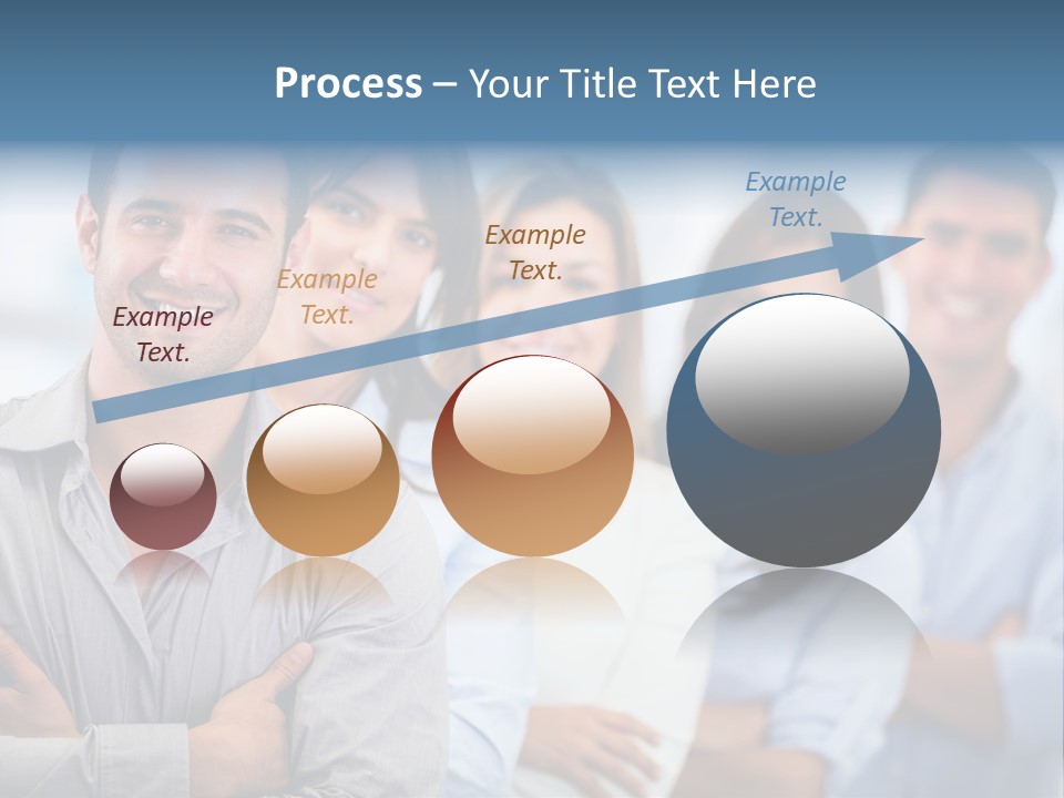 A Group Of People Standing Together In A Row PowerPoint Template