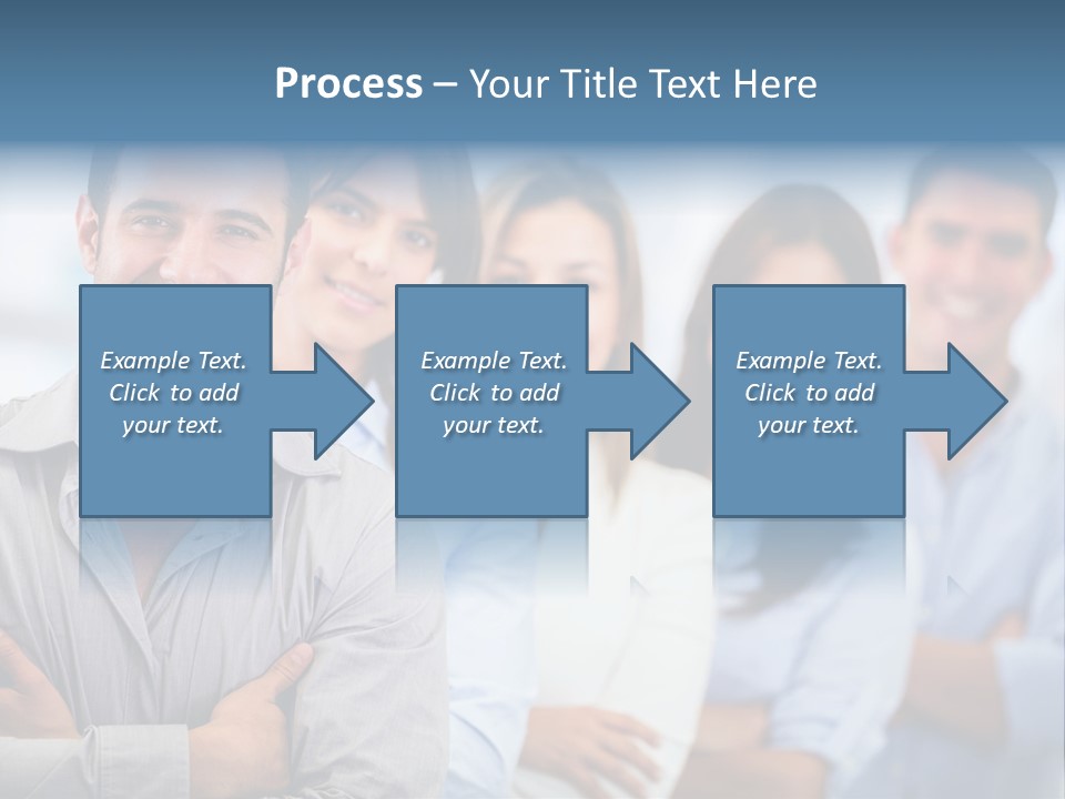 A Group Of People Standing Together In A Row PowerPoint Template