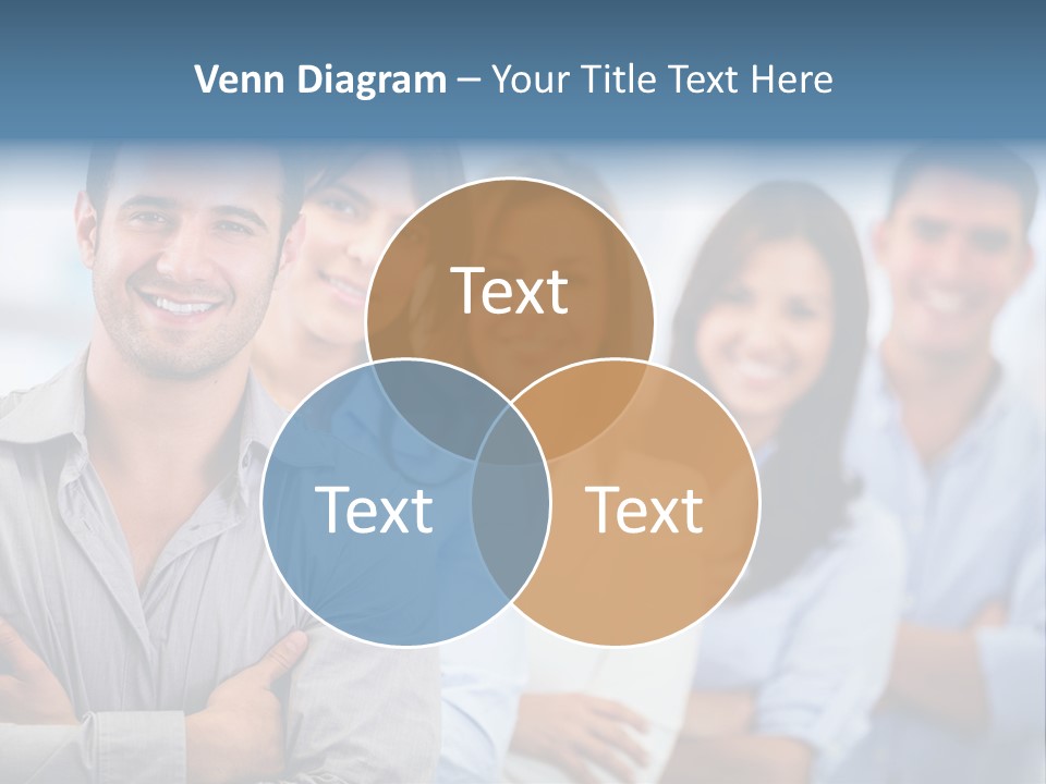 A Group Of People Standing Together In A Row PowerPoint Template