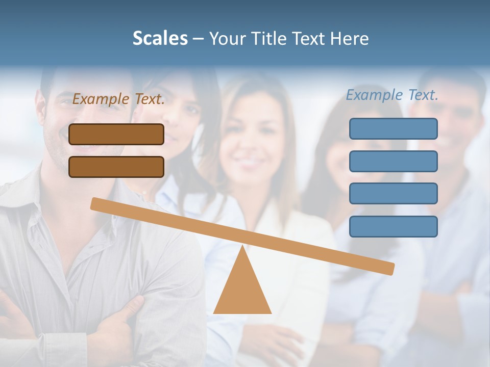 A Group Of People Standing Together In A Row PowerPoint Template