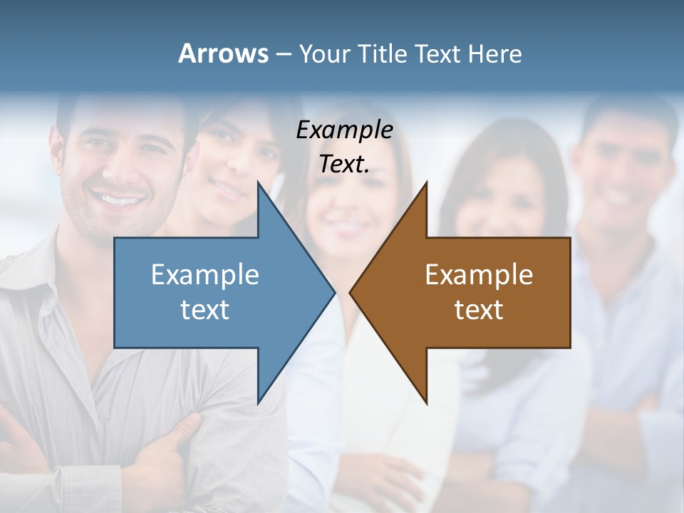 A Group Of People Standing Together In A Row PowerPoint Template