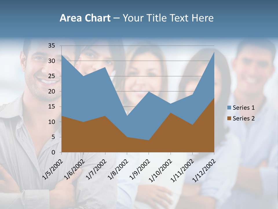A Group Of People Standing Together In A Row PowerPoint Template