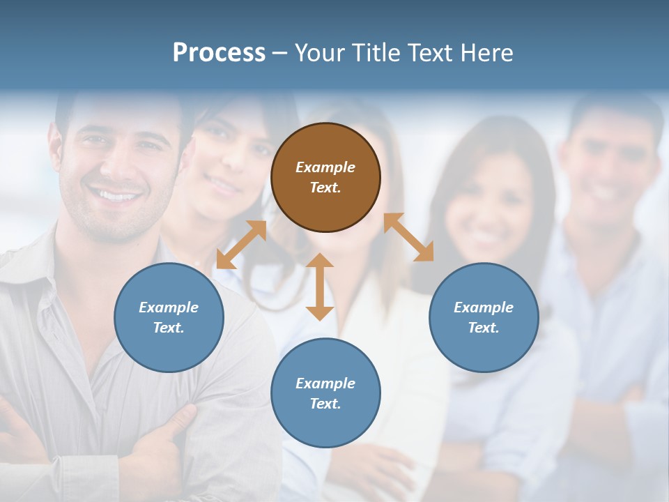 A Group Of People Standing Together In A Row PowerPoint Template
