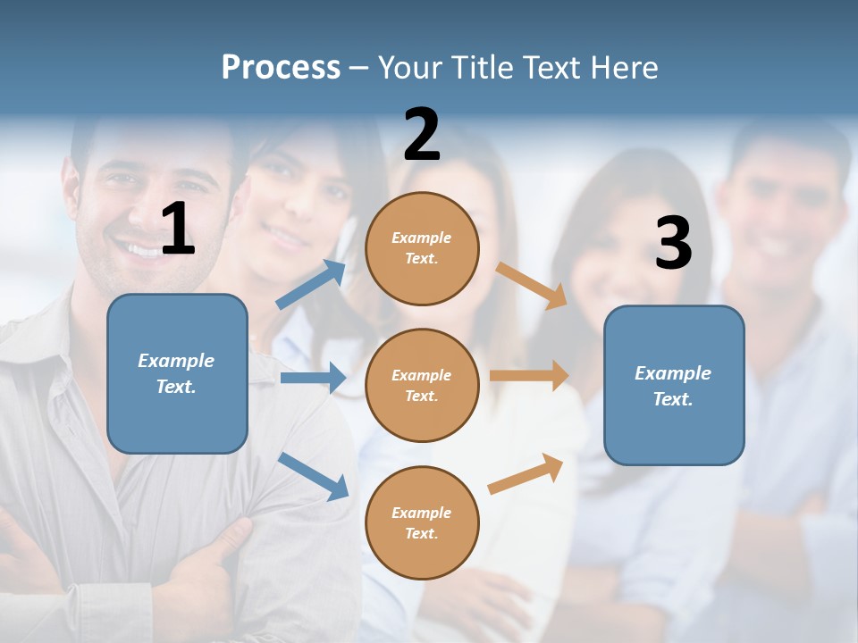 A Group Of People Standing Together In A Row PowerPoint Template