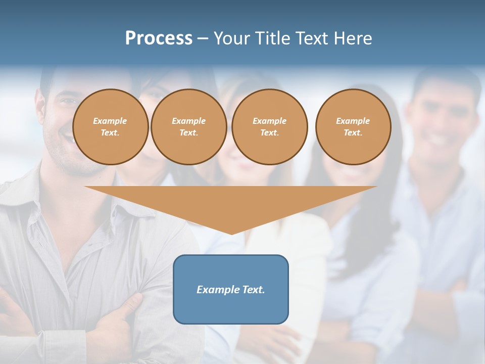A Group Of People Standing Together In A Row PowerPoint Template