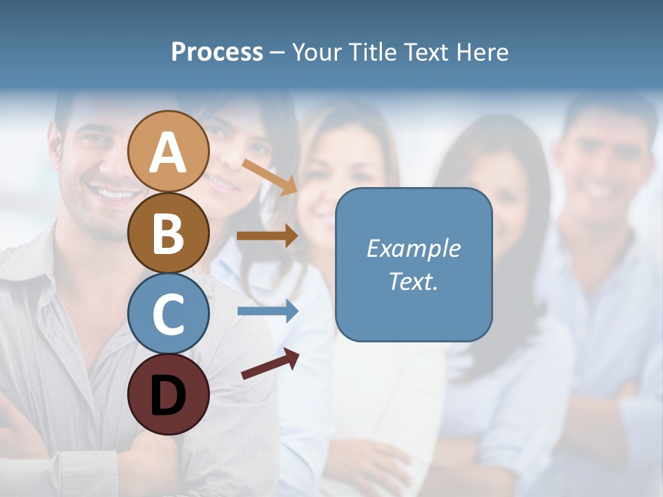 A Group Of People Standing Together In A Row PowerPoint Template