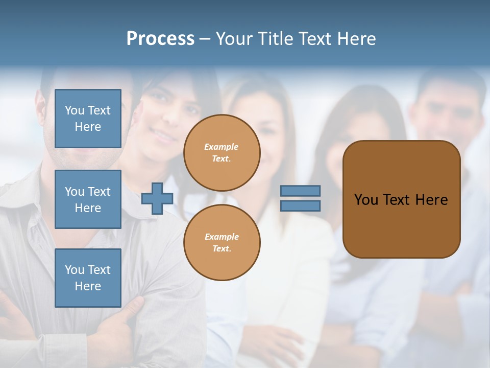 A Group Of People Standing Together In A Row PowerPoint Template