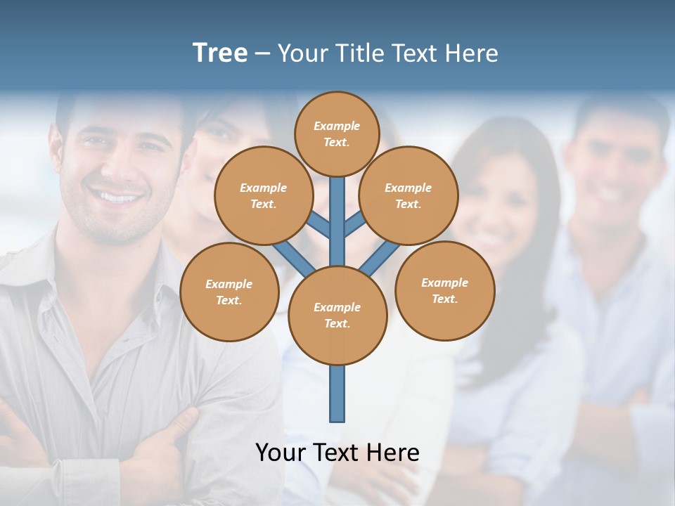 A Group Of People Standing Together In A Row PowerPoint Template