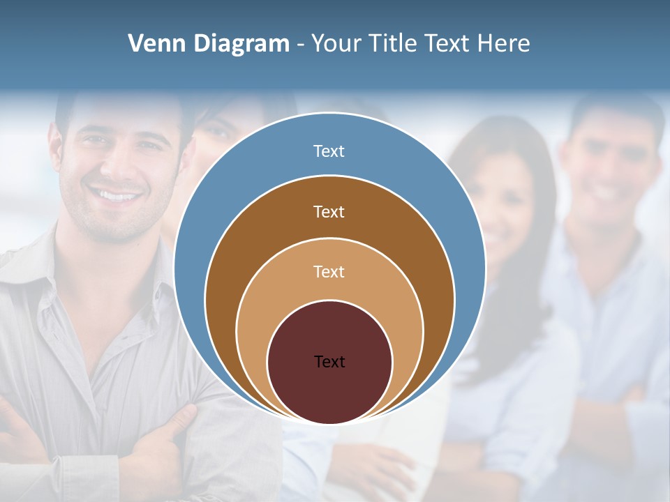 A Group Of People Standing Together In A Row PowerPoint Template