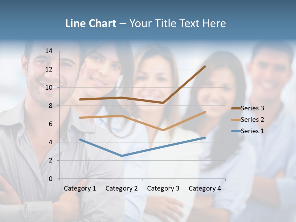 A Group Of People Standing Together In A Row PowerPoint Template