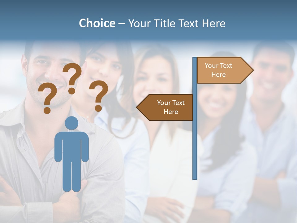 A Group Of People Standing Together In A Row PowerPoint Template