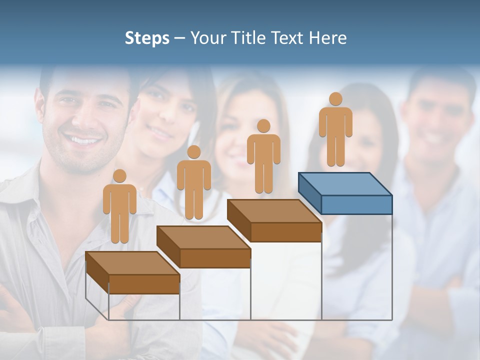 A Group Of People Standing Together In A Row PowerPoint Template