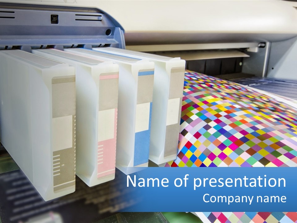 A Printer Is Printing A Colorful Pattern On A Sheet Of Paper PowerPoint Template