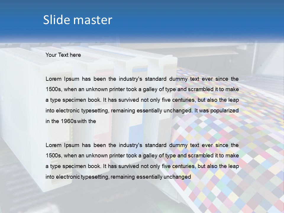 A Printer Is Printing A Colorful Pattern On A Sheet Of Paper PowerPoint Template