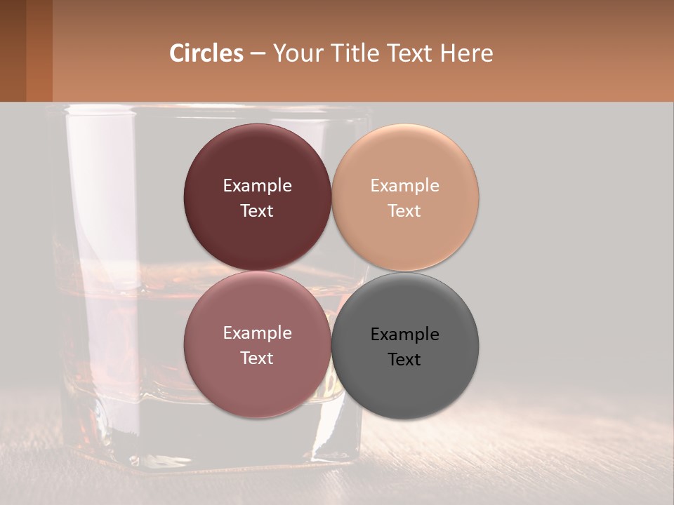A Glass Of Whiskey On A Wooden Table PowerPoint Template