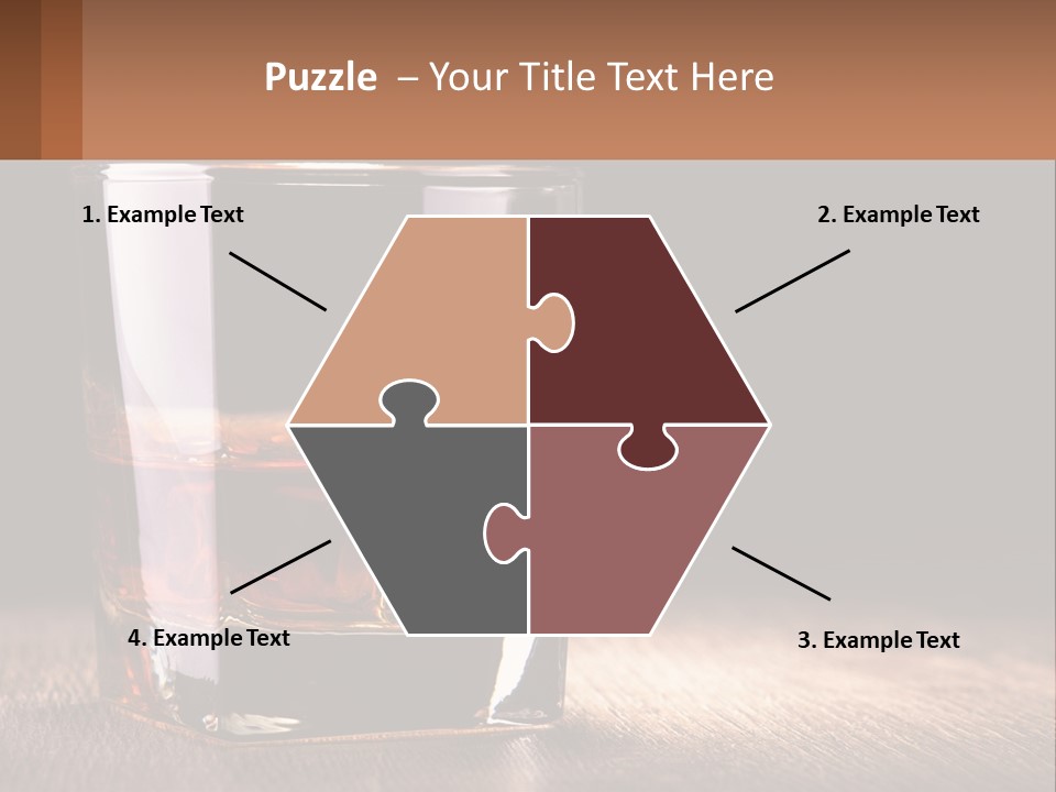 A Glass Of Whiskey On A Wooden Table PowerPoint Template