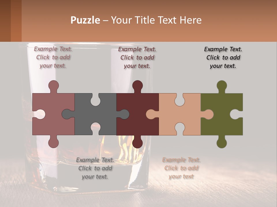 A Glass Of Whiskey On A Wooden Table PowerPoint Template