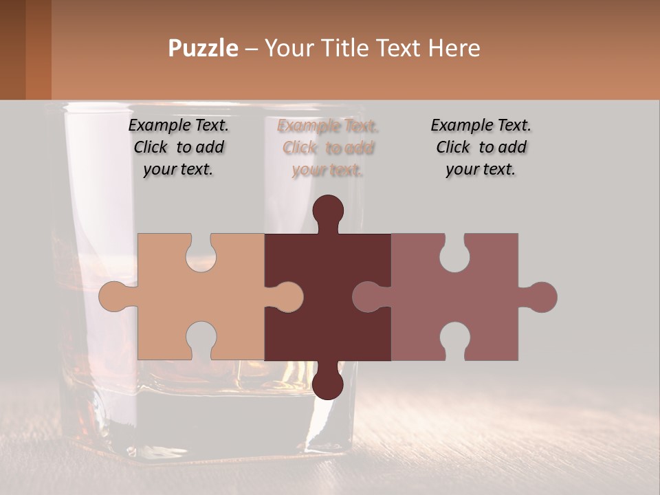 A Glass Of Whiskey On A Wooden Table PowerPoint Template