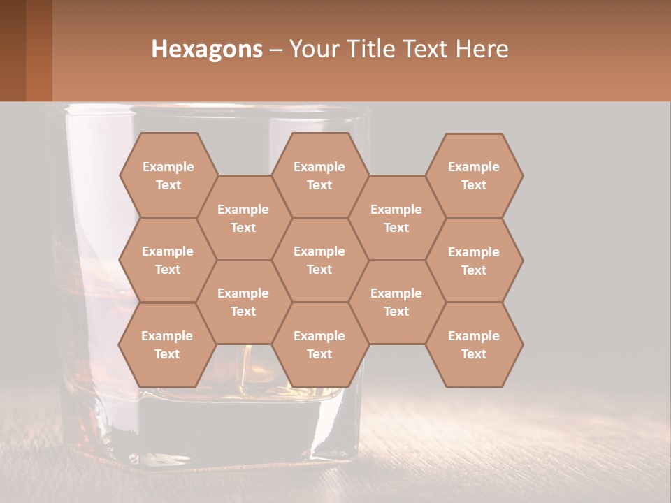 A Glass Of Whiskey On A Wooden Table PowerPoint Template