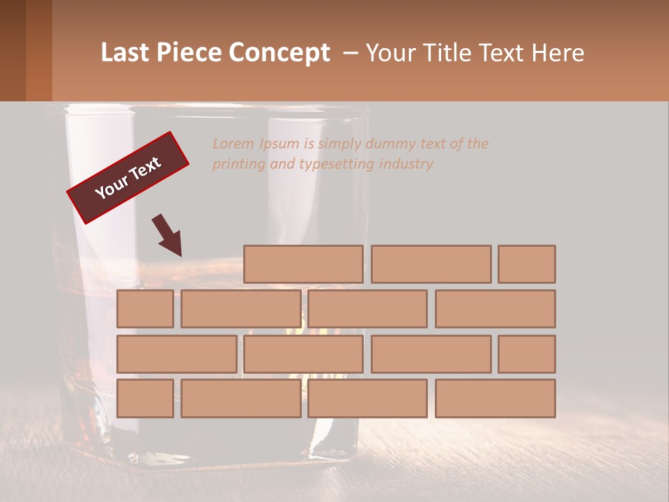 A Glass Of Whiskey On A Wooden Table PowerPoint Template