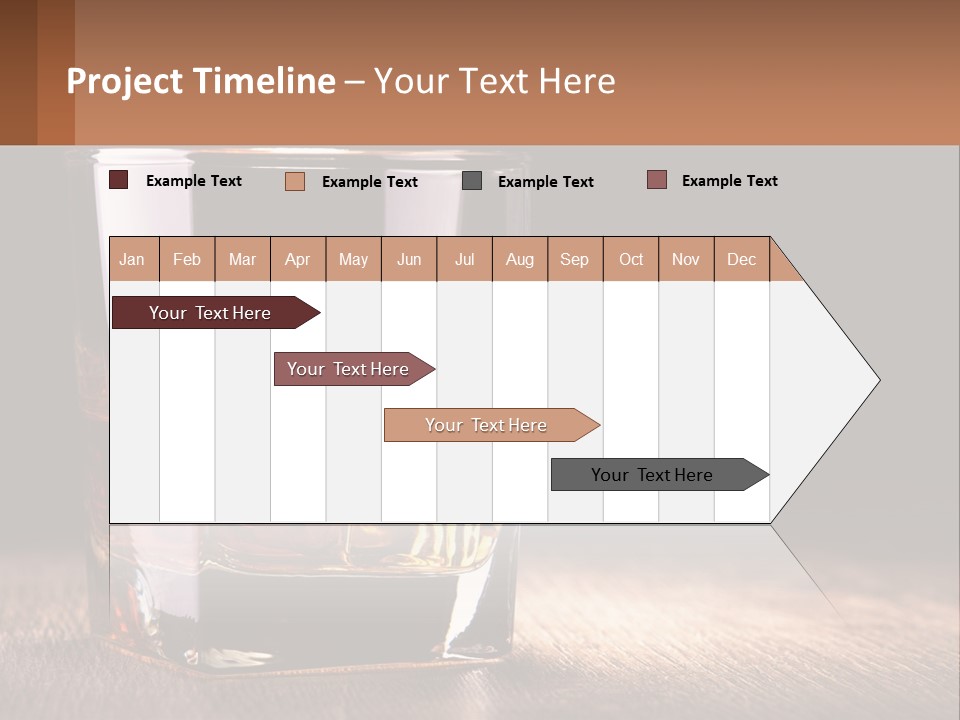 A Glass Of Whiskey On A Wooden Table PowerPoint Template