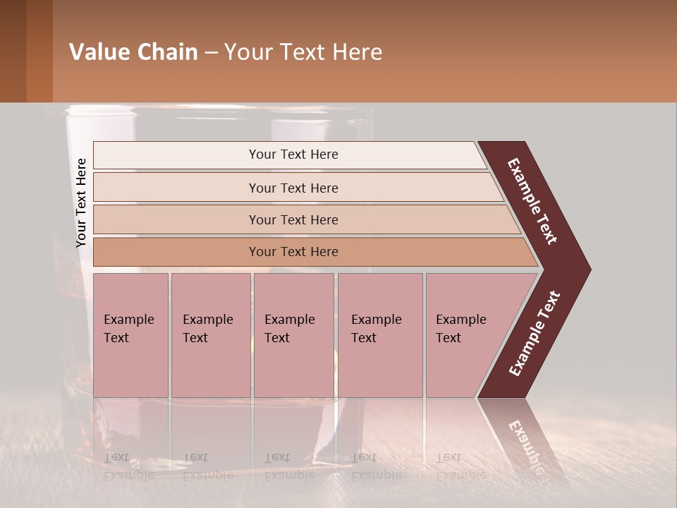 A Glass Of Whiskey On A Wooden Table PowerPoint Template