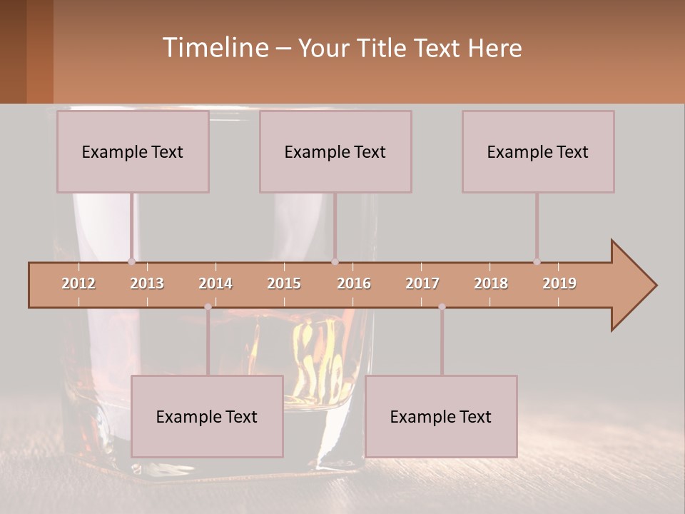 A Glass Of Whiskey On A Wooden Table PowerPoint Template