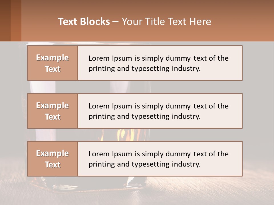 A Glass Of Whiskey On A Wooden Table PowerPoint Template