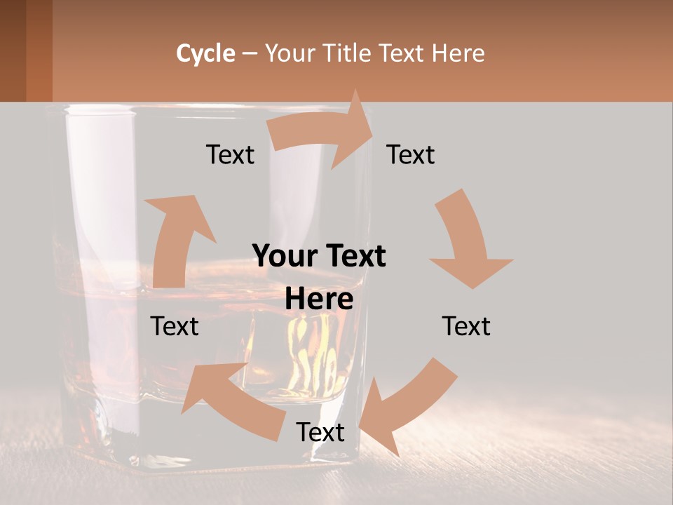 A Glass Of Whiskey On A Wooden Table PowerPoint Template