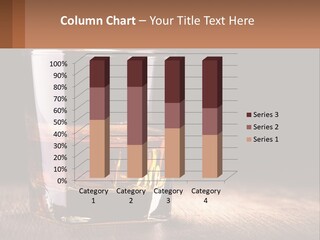 A Glass Of Whiskey On A Wooden Table PowerPoint Template