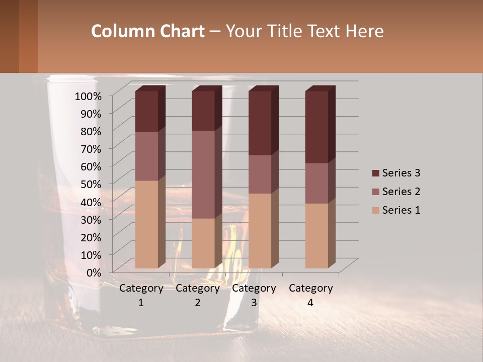 A Glass Of Whiskey On A Wooden Table PowerPoint Template