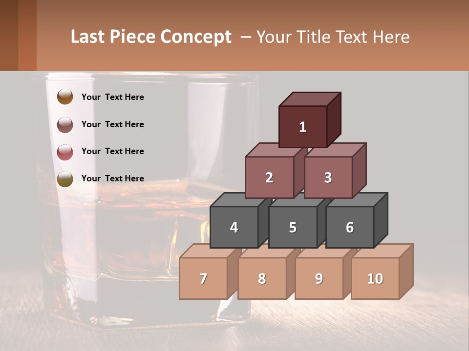 A Glass Of Whiskey On A Wooden Table PowerPoint Template