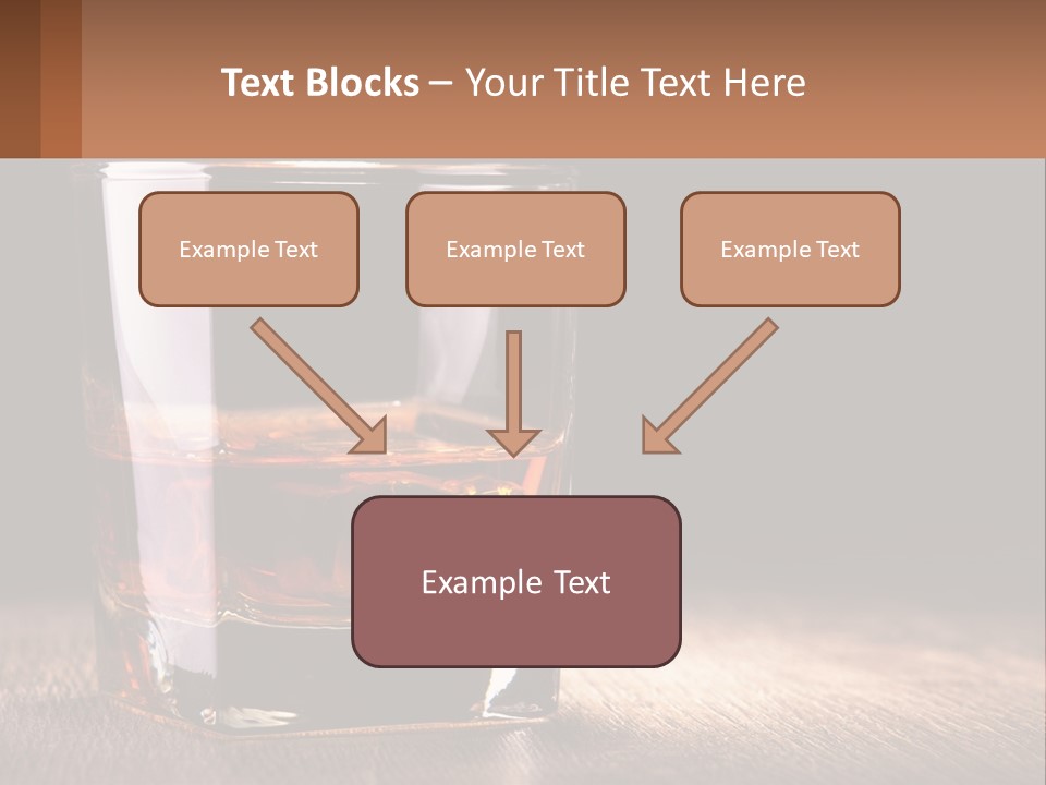 A Glass Of Whiskey On A Wooden Table PowerPoint Template