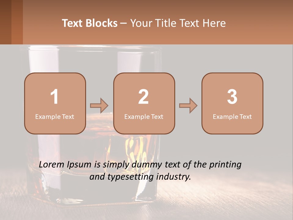 A Glass Of Whiskey On A Wooden Table PowerPoint Template