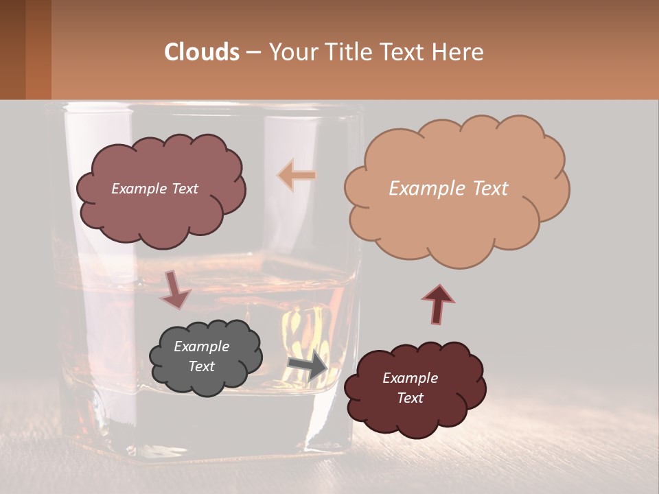 A Glass Of Whiskey On A Wooden Table PowerPoint Template