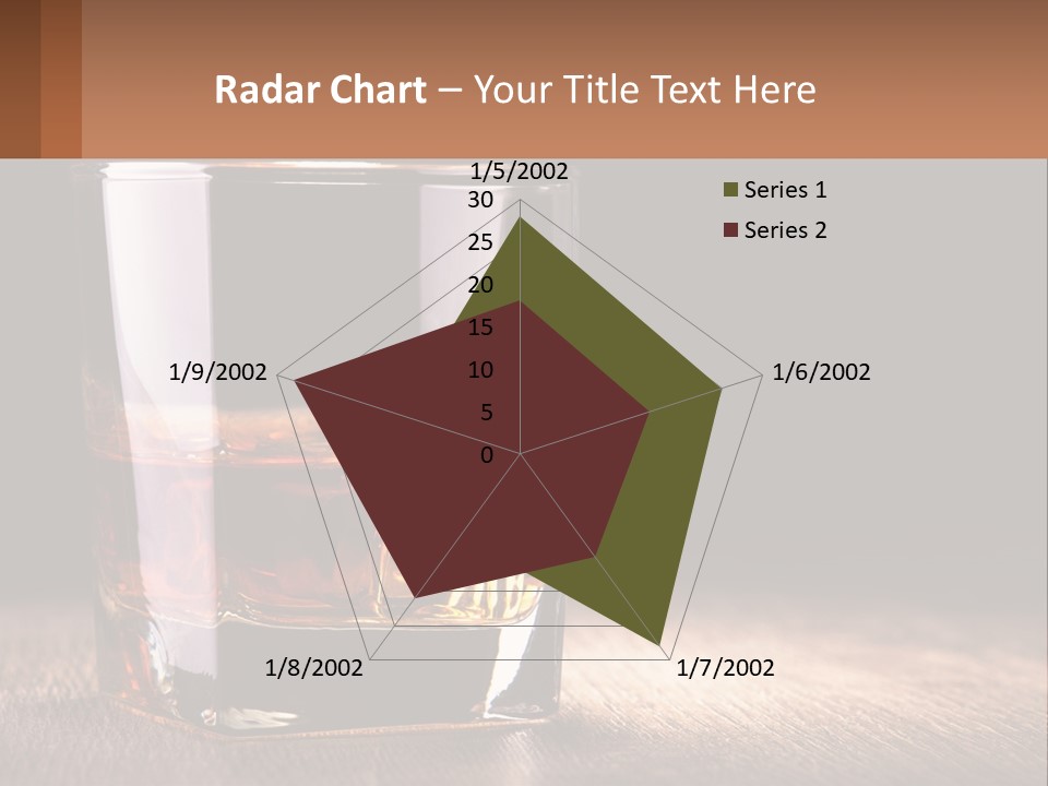 A Glass Of Whiskey On A Wooden Table PowerPoint Template