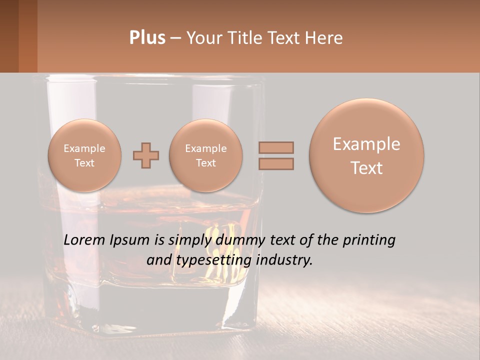 A Glass Of Whiskey On A Wooden Table PowerPoint Template