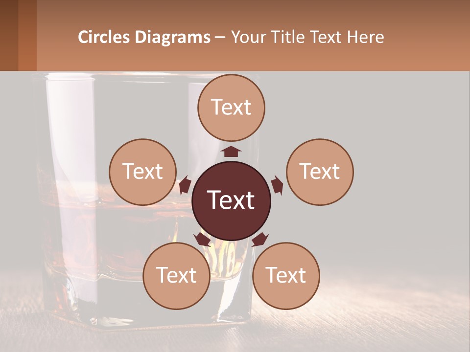 A Glass Of Whiskey On A Wooden Table PowerPoint Template
