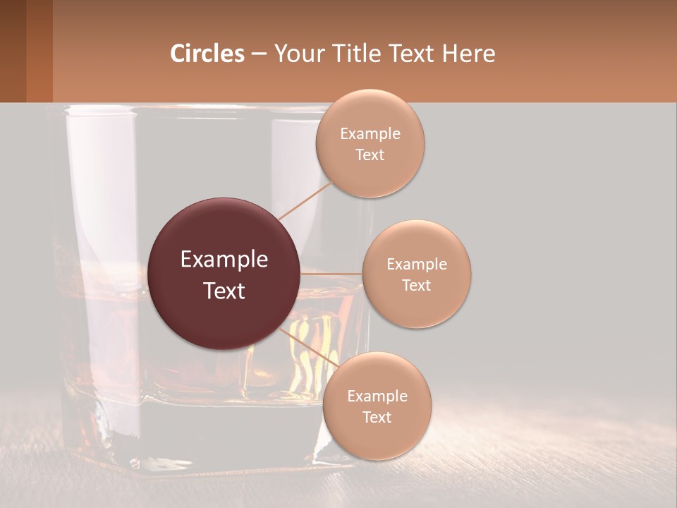 A Glass Of Whiskey On A Wooden Table PowerPoint Template
