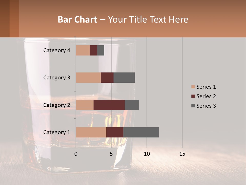 A Glass Of Whiskey On A Wooden Table PowerPoint Template