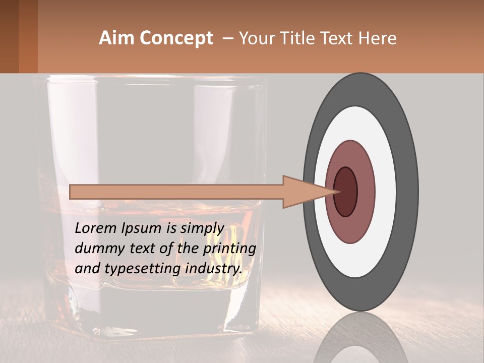 A Glass Of Whiskey On A Wooden Table PowerPoint Template