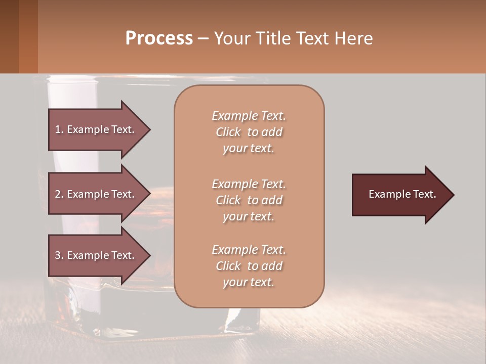 A Glass Of Whiskey On A Wooden Table PowerPoint Template