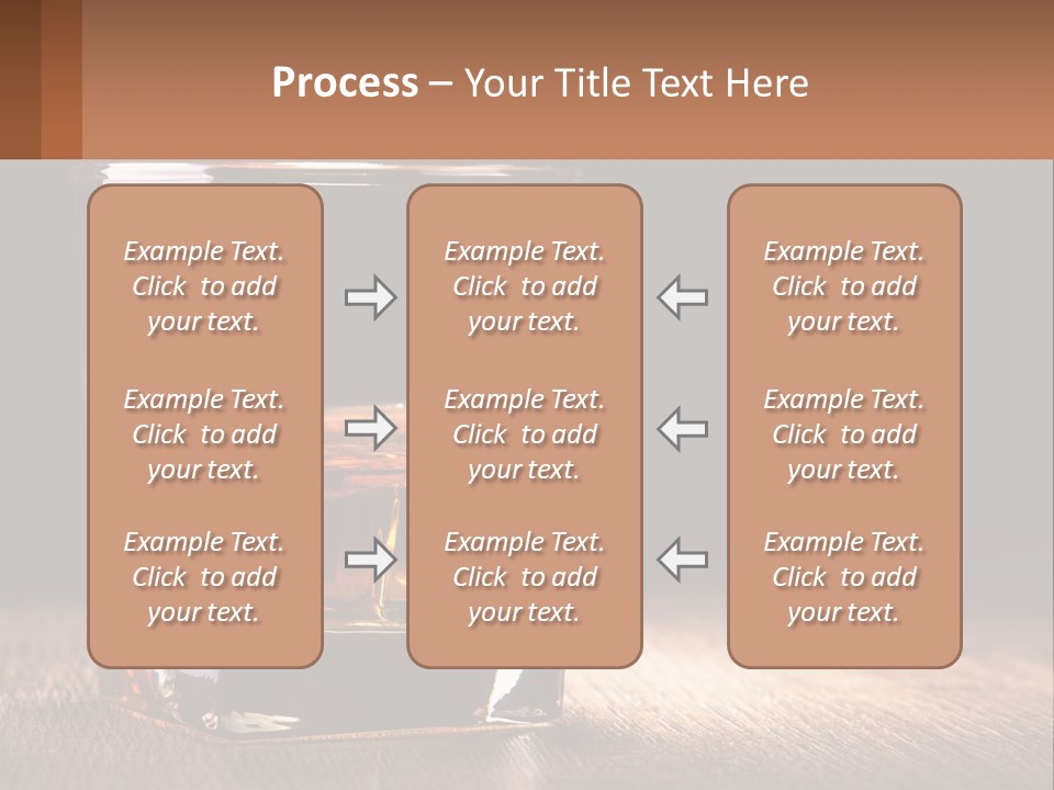 A Glass Of Whiskey On A Wooden Table PowerPoint Template