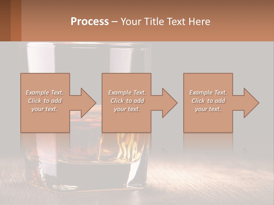 A Glass Of Whiskey On A Wooden Table PowerPoint Template