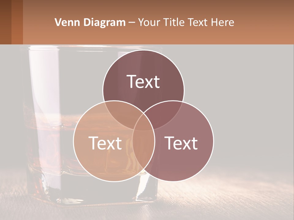 A Glass Of Whiskey On A Wooden Table PowerPoint Template