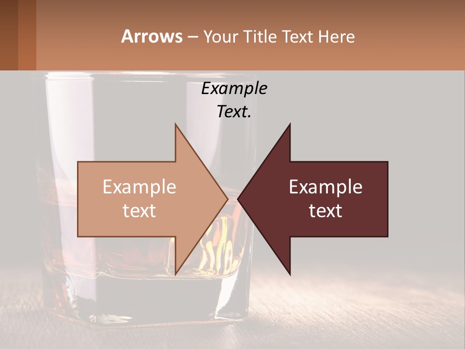 A Glass Of Whiskey On A Wooden Table PowerPoint Template