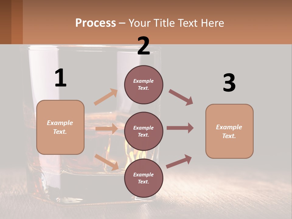 A Glass Of Whiskey On A Wooden Table PowerPoint Template